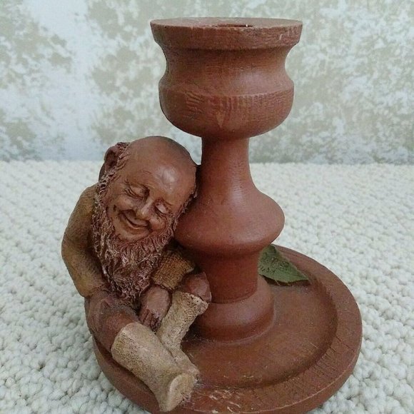 Thomas Clark Gnome Candle Holders Mrs Wink and Wink Too Vintage 1980s - Picture 2 of 8